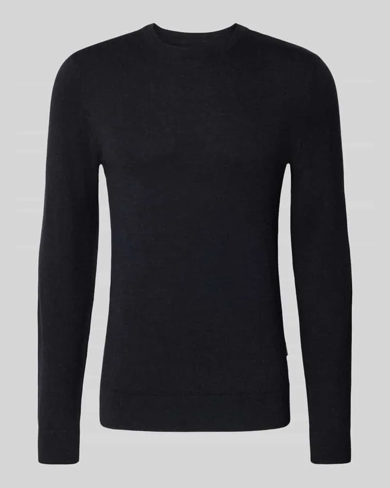 Blend Strickpullover mit Rundhalsausschnitt Modell 'BAGGE Black