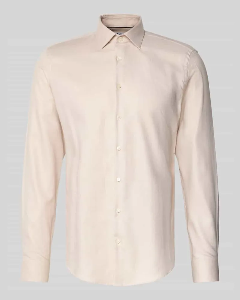 JAKE*S Slim Fit Business-Hemd mit Knopfleiste 