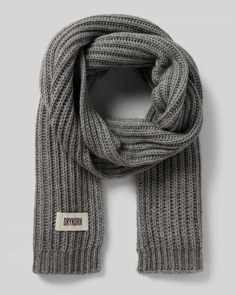 Drykorn Schal mit Label-Detail Modell 'CRONICA Hellgrau