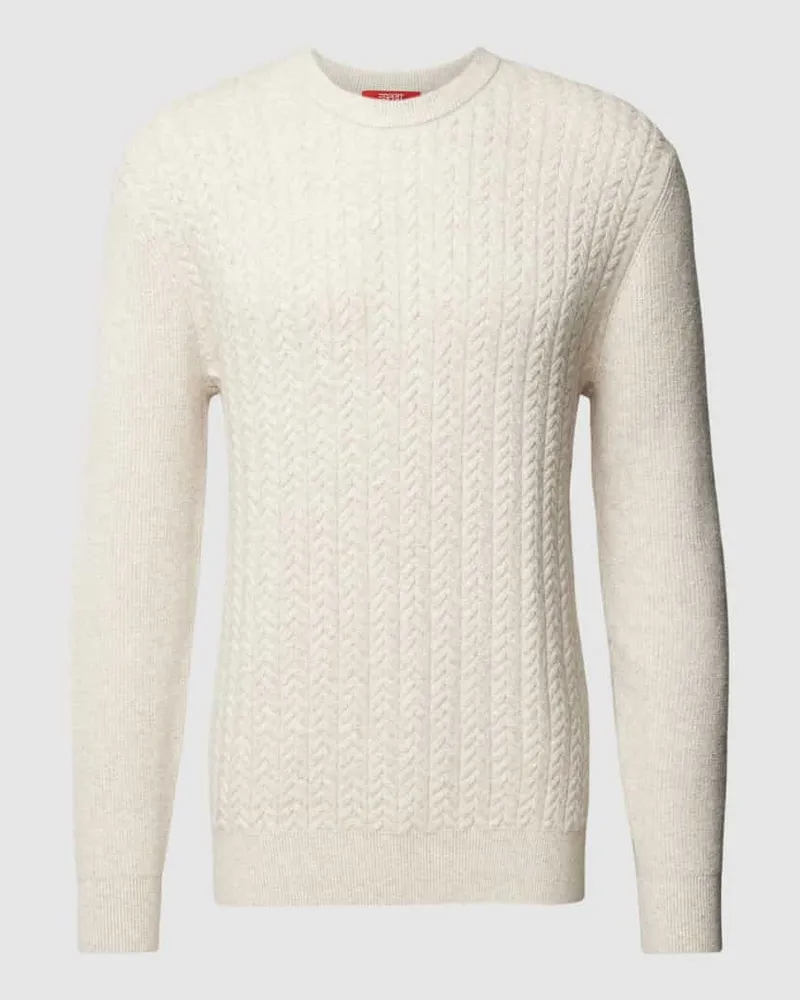 Esprit Strickpullover mit gerippten Abschlüssen 