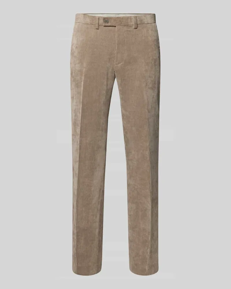 Christian Berg Slim Fit Cordhose mit Bügelfalten 