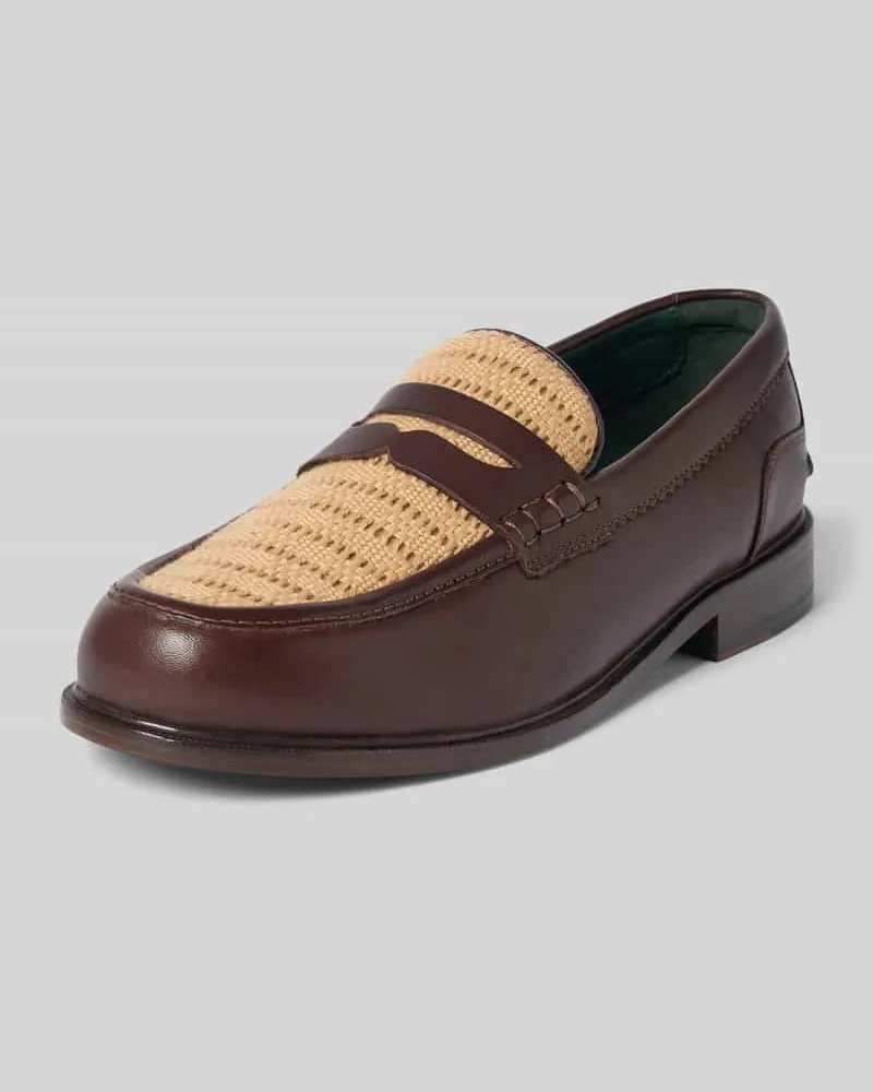 Clarks Slipper aus beschichtetem Leder Modell 'CraftJames Dunkelbraun