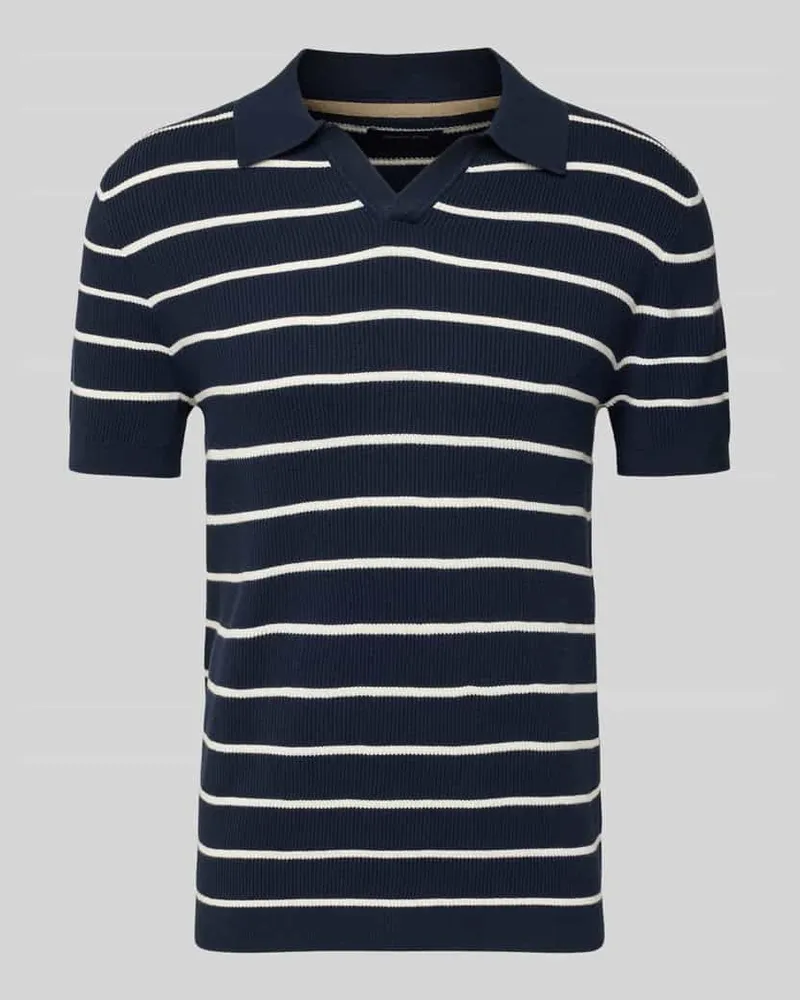 Christian Berg Poloshirt mit V-Ausschnitt 