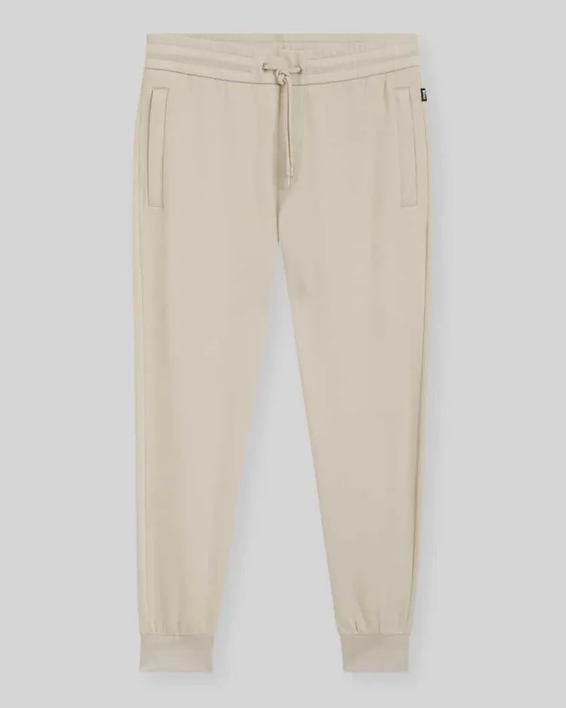 HUGO BOSS Regular Fit Jogpants aus Baumwoll-Mix Modell 'LAMONT Beige