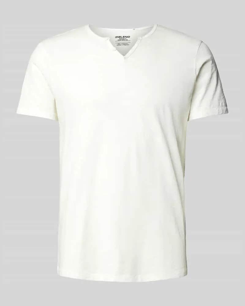 Blend T-Shirt mit Serafino-Ausschnitt 