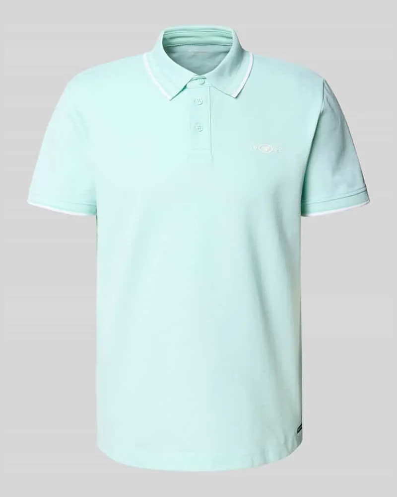 Tom Tailor Regular Fit Poloshirt aus Baumwoll-Mix Hellgruen