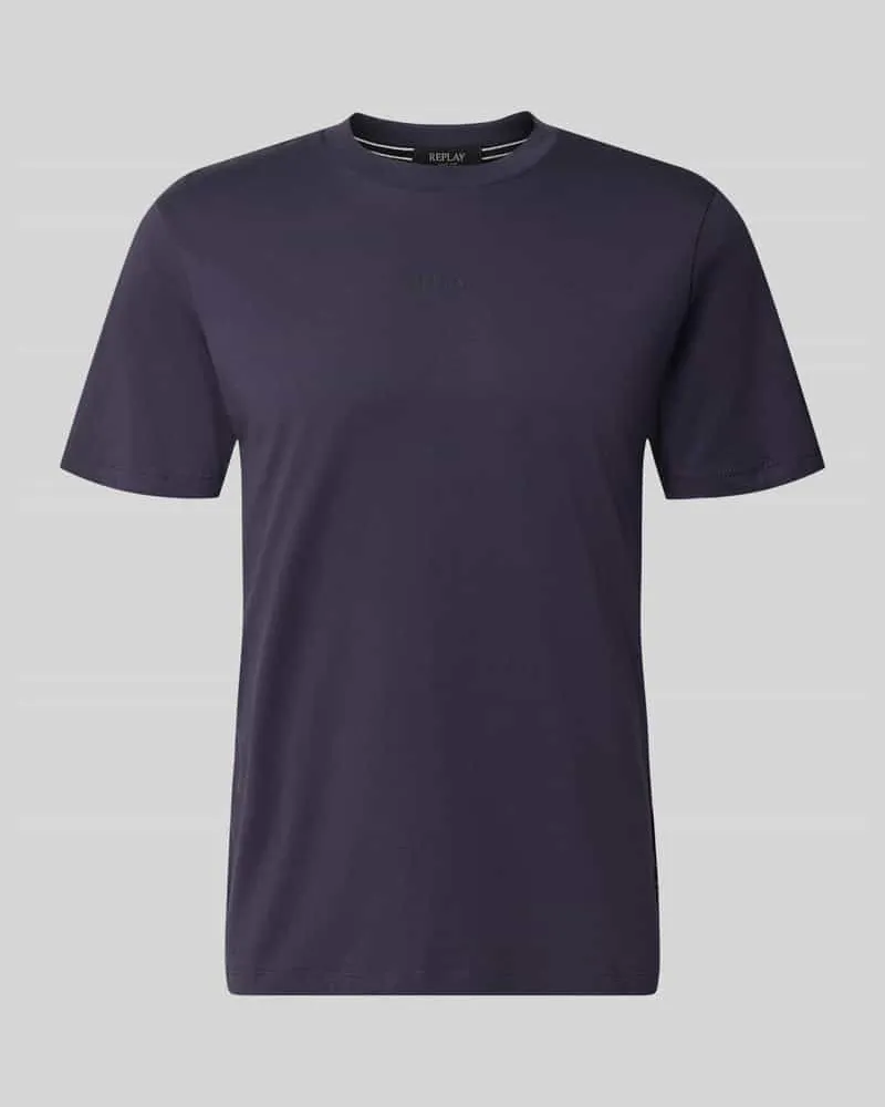 Replay T-Shirt mit Rundhalsausschnitt und Logo Lila