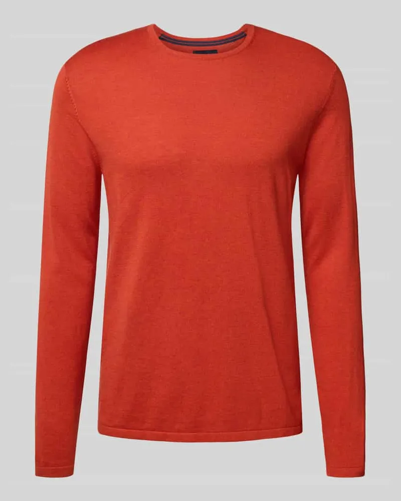 Christian Berg Regular Fit Pullover aus reiner Baumwolle in Strick-Optik 