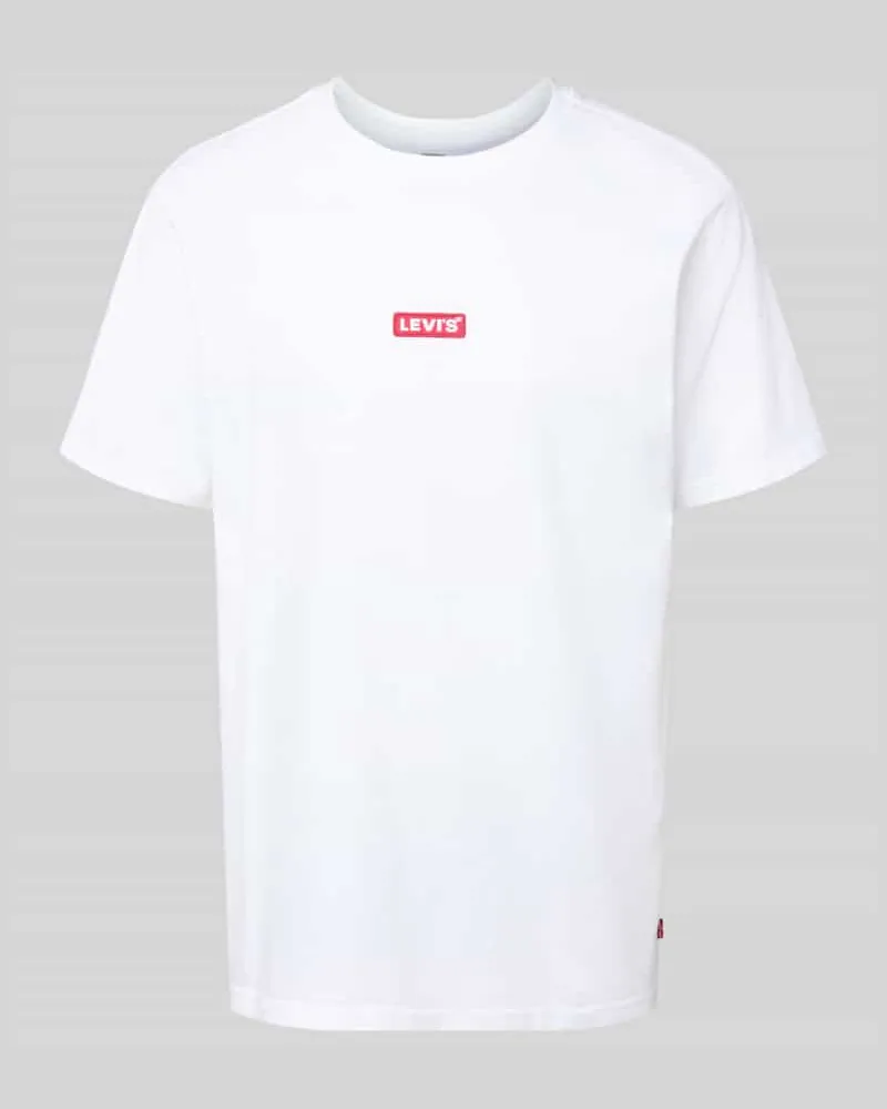 Levi's Relaxed Fit T-Shirt mit Label-Stitching und Rundhalsausschnitt 