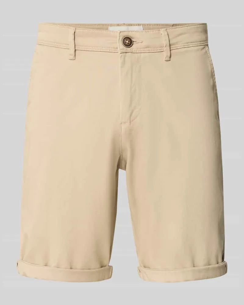 Jack & Jones Regular Fit Shorts mit Eingrifftaschen Modell 'BOWIE Beige