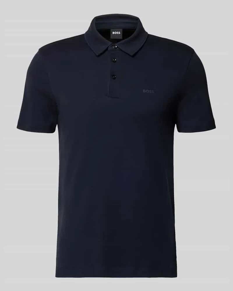 HUGO BOSS Poloshirt mit Brand-Schriftzug Black