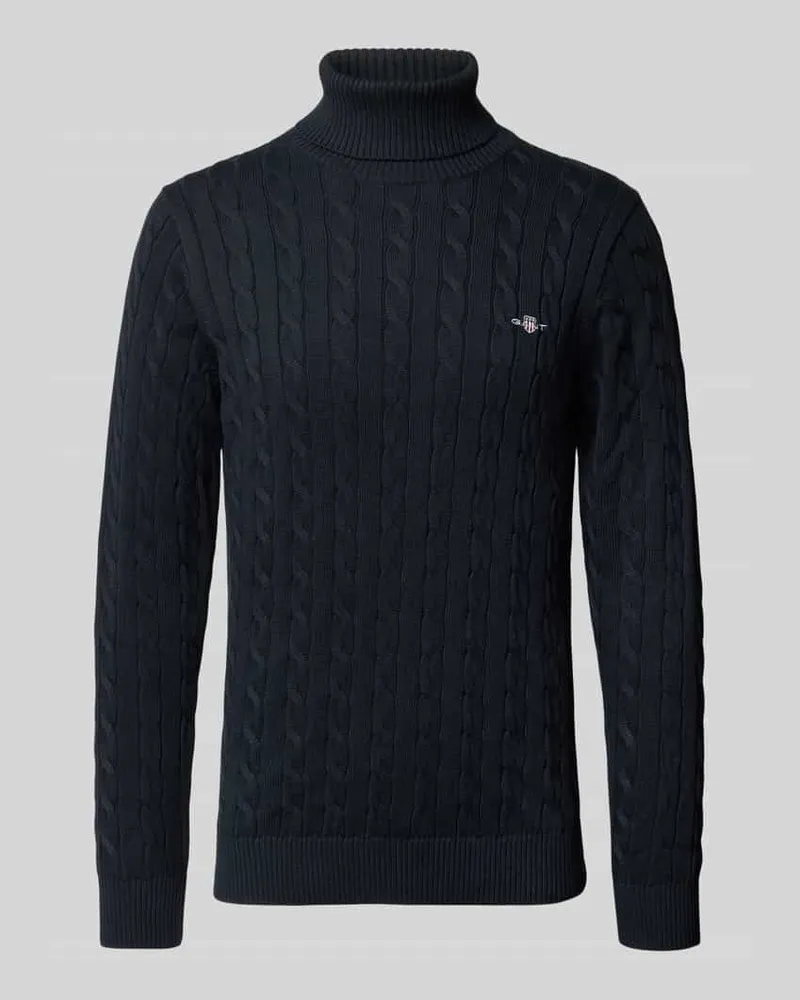 Gant Strickpullover mit gerippten Abschlüssen 