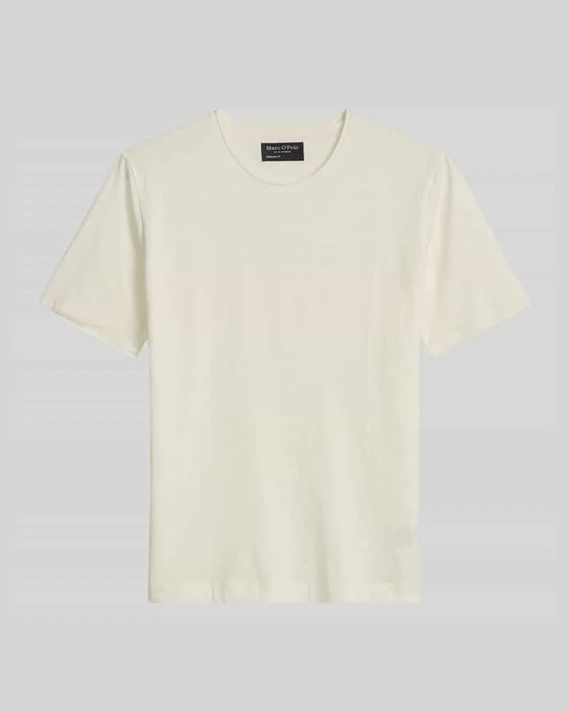 Marc O'Polo Regular Fit T-Shirt aus reiner Baumwolle Offwhite