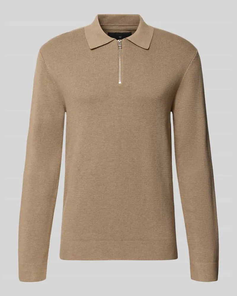 Jack & Jones Regular Fit Strickpullover aus reiner Baumwolle Modell 'LAMILANO Beige