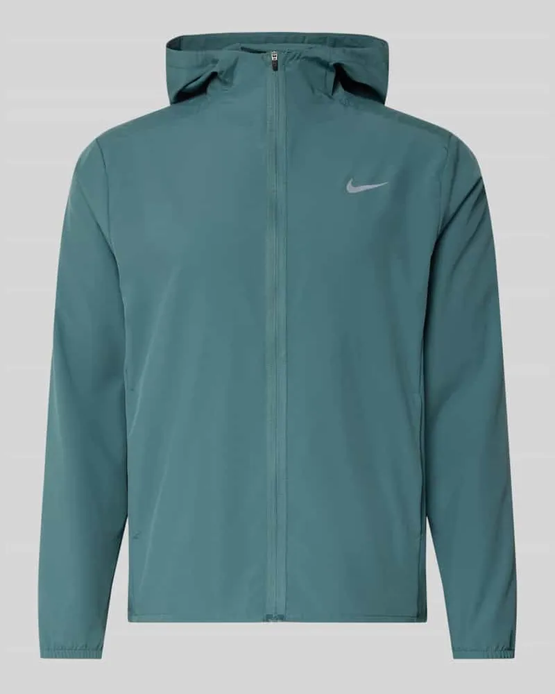 Nike Trainingsjacke mit Logo-Print und Stehkragen Petrol