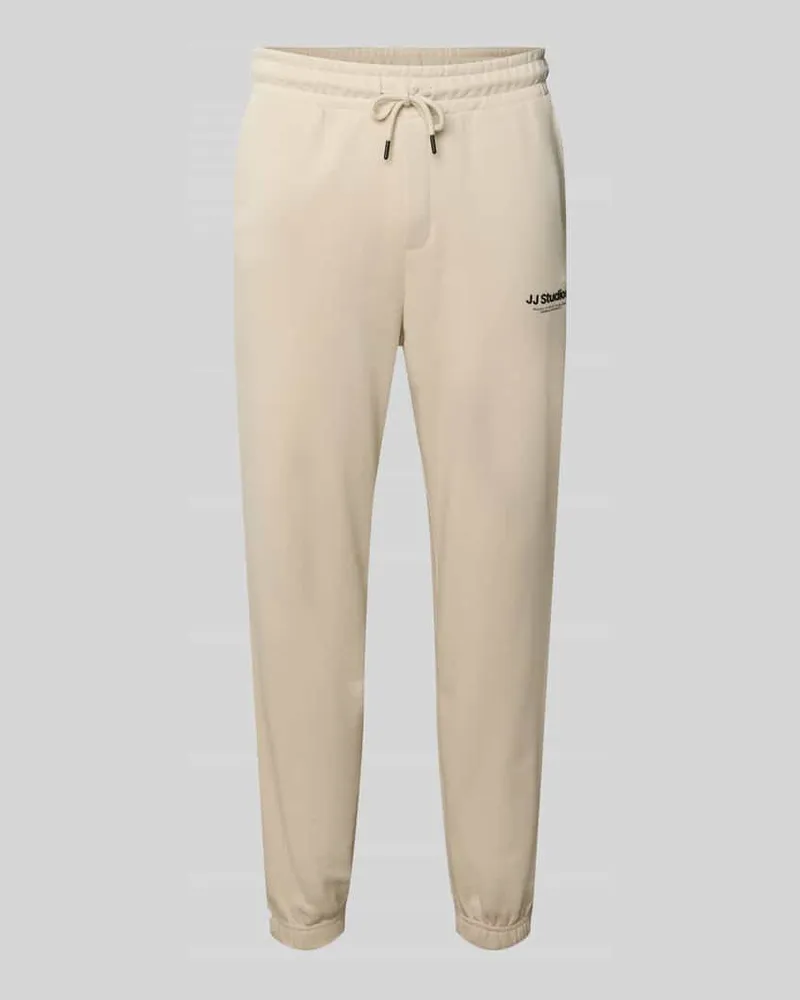 Jack & Jones Regular Fit Sweatpants mit elastischen Bund Modell 'KANE Beige