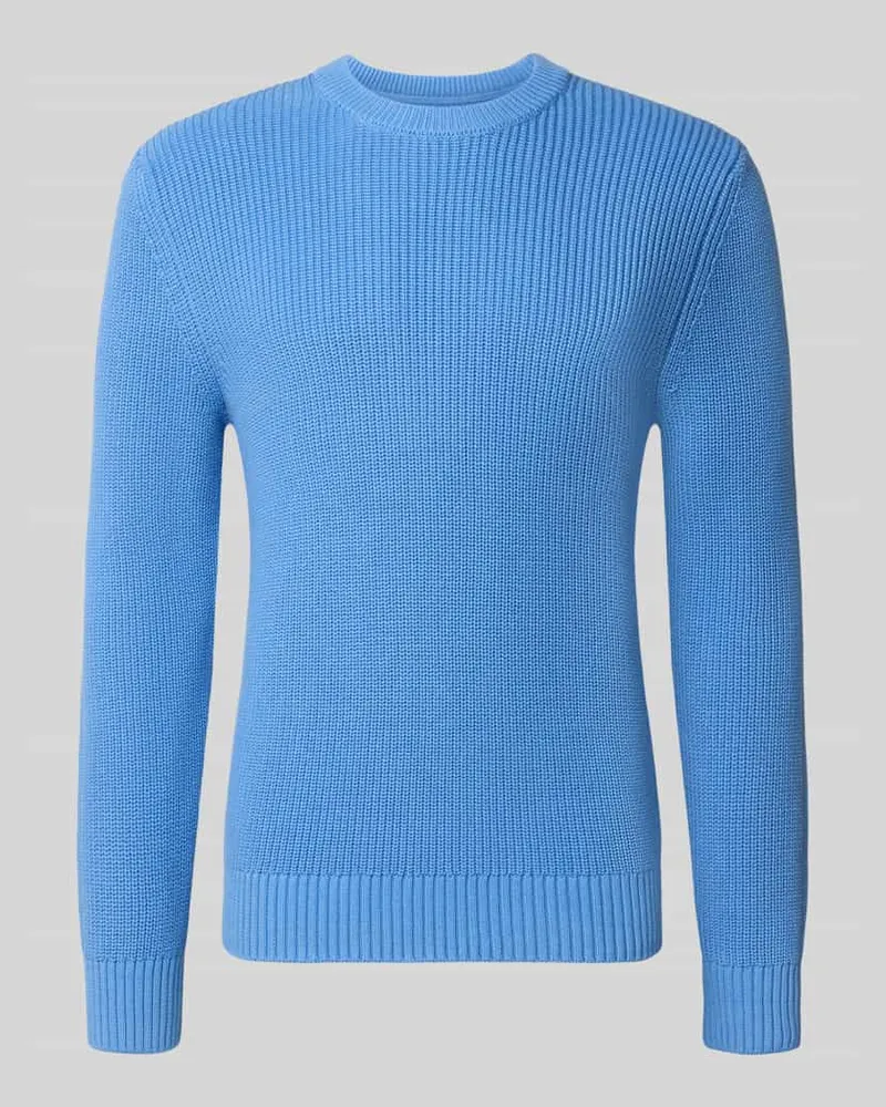 McNeal Regular Fit Strickpullover aus reiner Baumwolle Sky