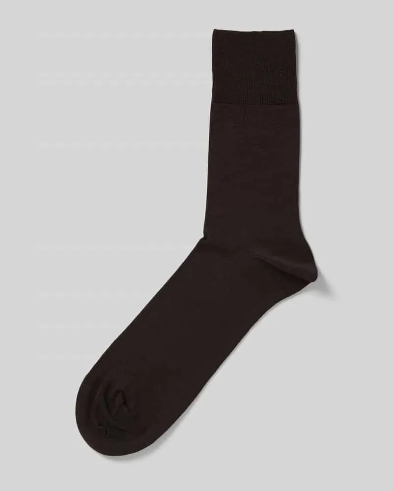 Falke Socken mit geripptem Abschluss Mittelbraun