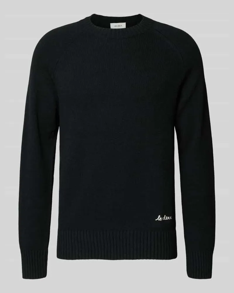 LES DEUX Strickpullover mit gerippten Abschlüssen 