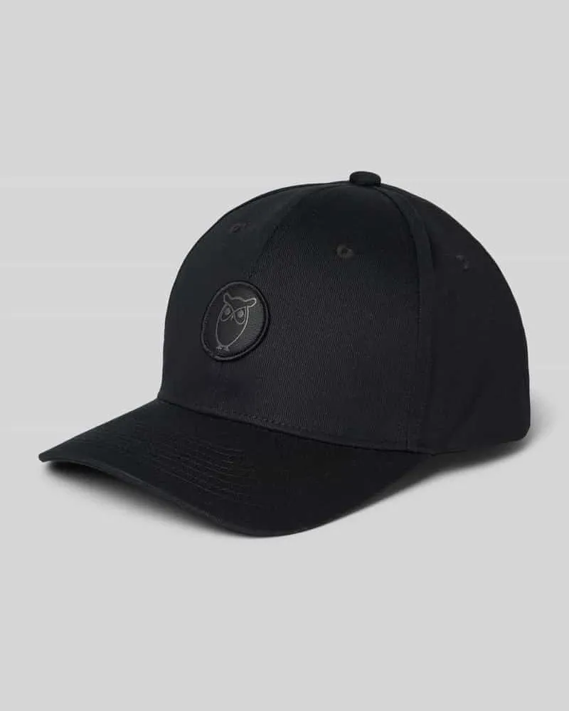 Knowledge Cotton Apparel Basecap mit Label-Detail Black