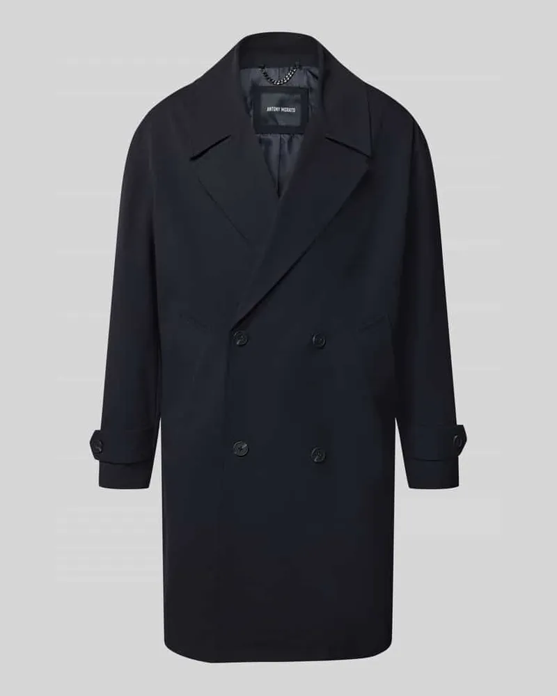 Antony Morato Trenchcoat mit doppelreihiger Knopfleiste Marine