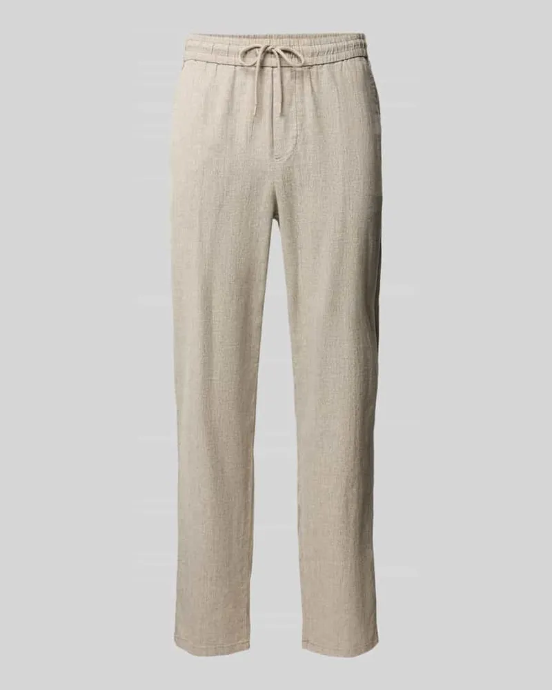 Only & Sons Loose Fit Leinenhose mit Strukturmuster Modell 'SINUS 