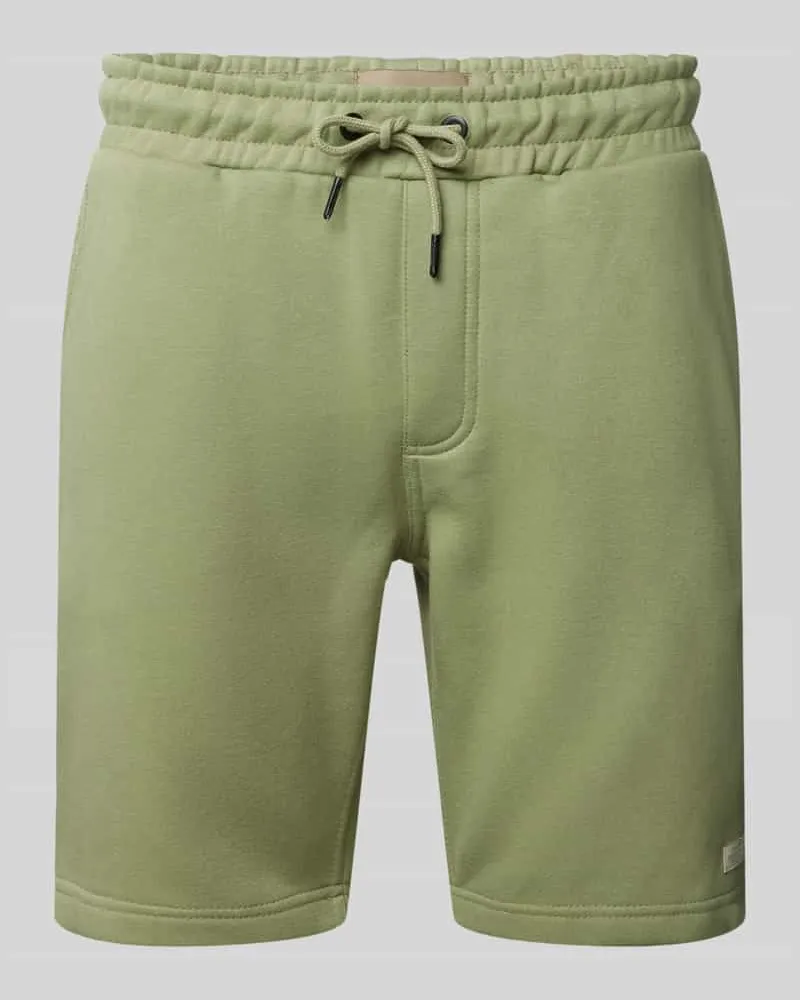 Blend Regular Fit Sweatshorts mit Label-Patch 