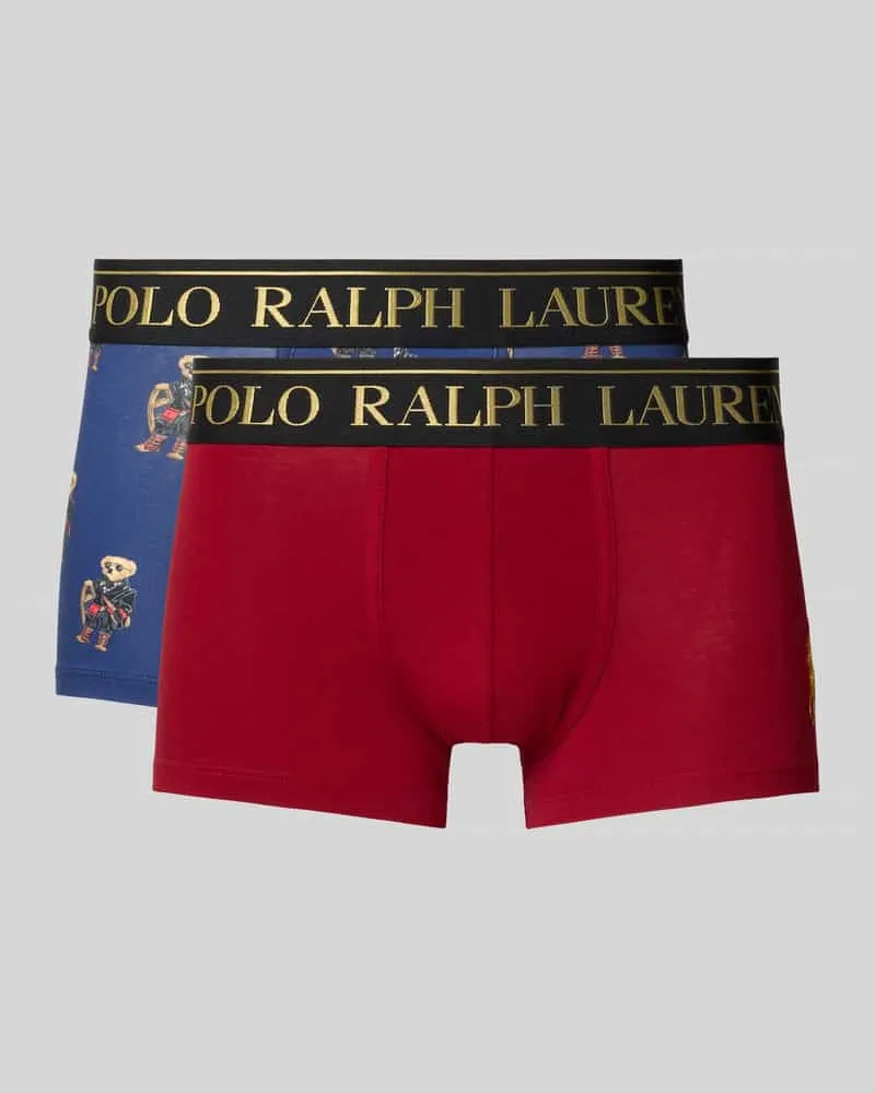 Ralph Lauren Trunks mit elastischem Logo-Bund im 2er-Pack Rot