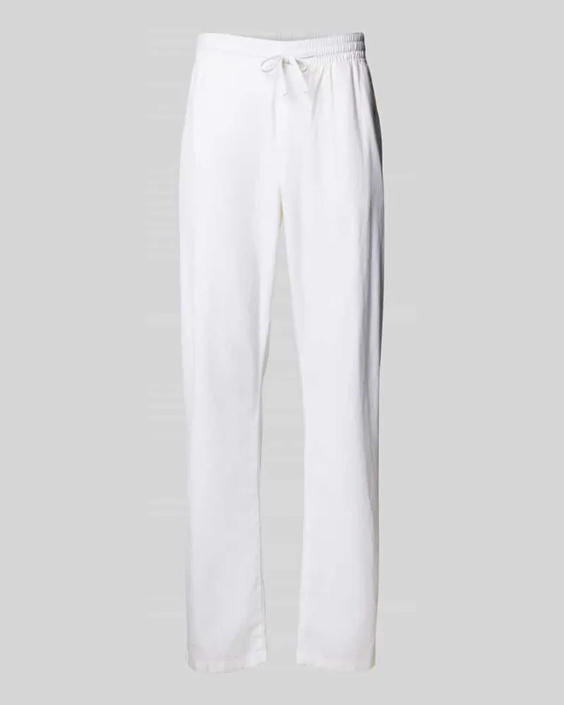 Tom Tailor Loose Fit Weite Hose aus Leinen-Baumwoll-Mix Modell 'LOOSE 