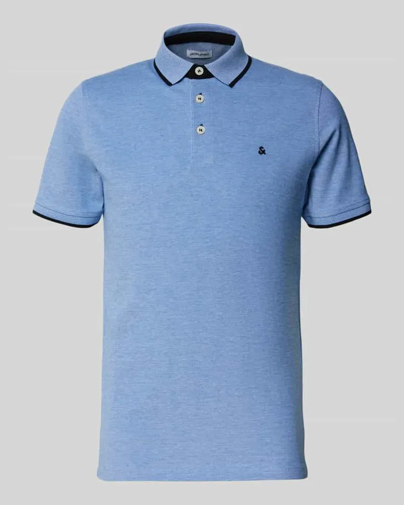 Jack & Jones Slim Fit Poloshirt mit Logo-Stitching Modell 'PAULOS Royal