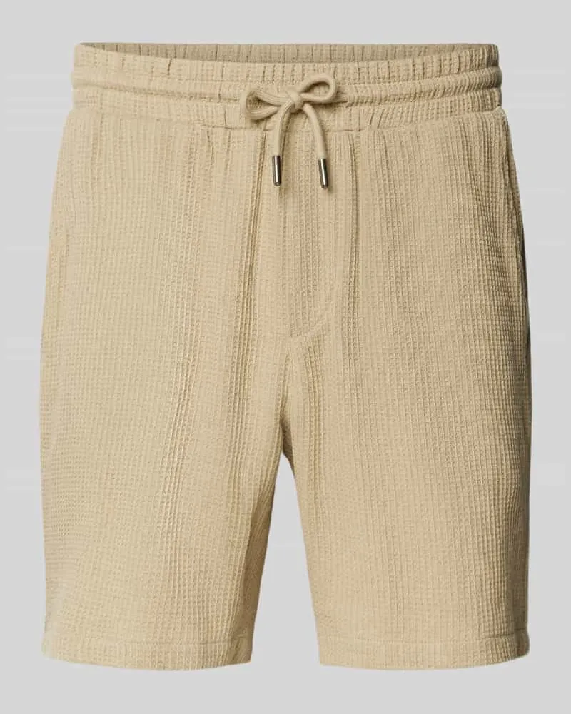 Only & Sons Shorts mit Strukturmuster und elastischem Bund Modell 'BERTIL 