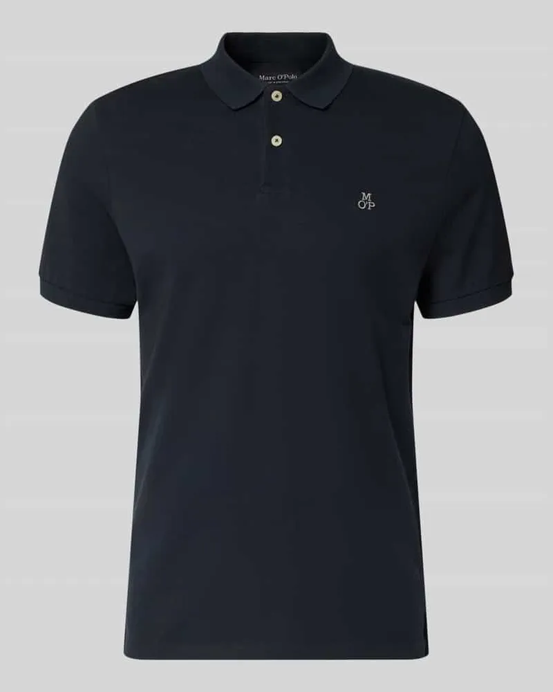Marc O'Polo Poloshirt mit fein strukturierter Optik Marine