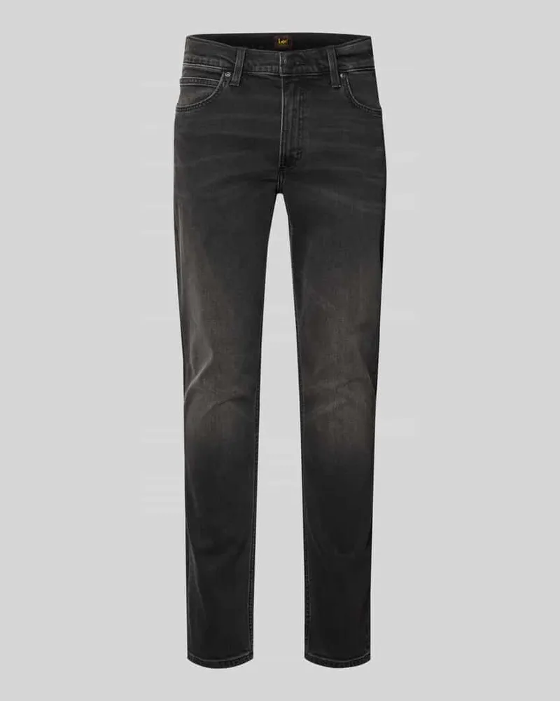 Lee Slim Fit Jeans im 5-Pocket-Design Modell 'LUKE Dunkelgrau