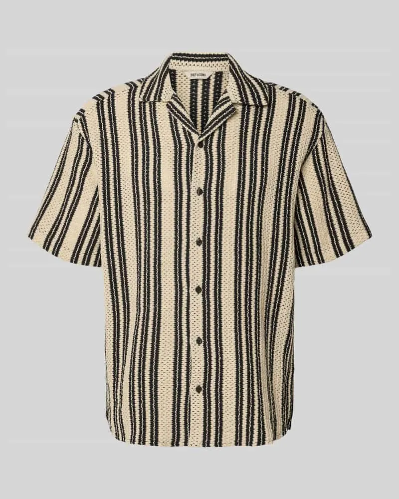 Only & Sons Regular Fit Freizeithemd aus Baumwoll-Mix Modell 'DANI Black