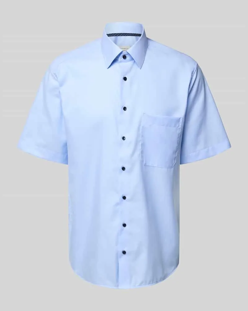 Eterna Comfort Fit Business-Hemd aus Baumwolle mit Kentkragen Bleu