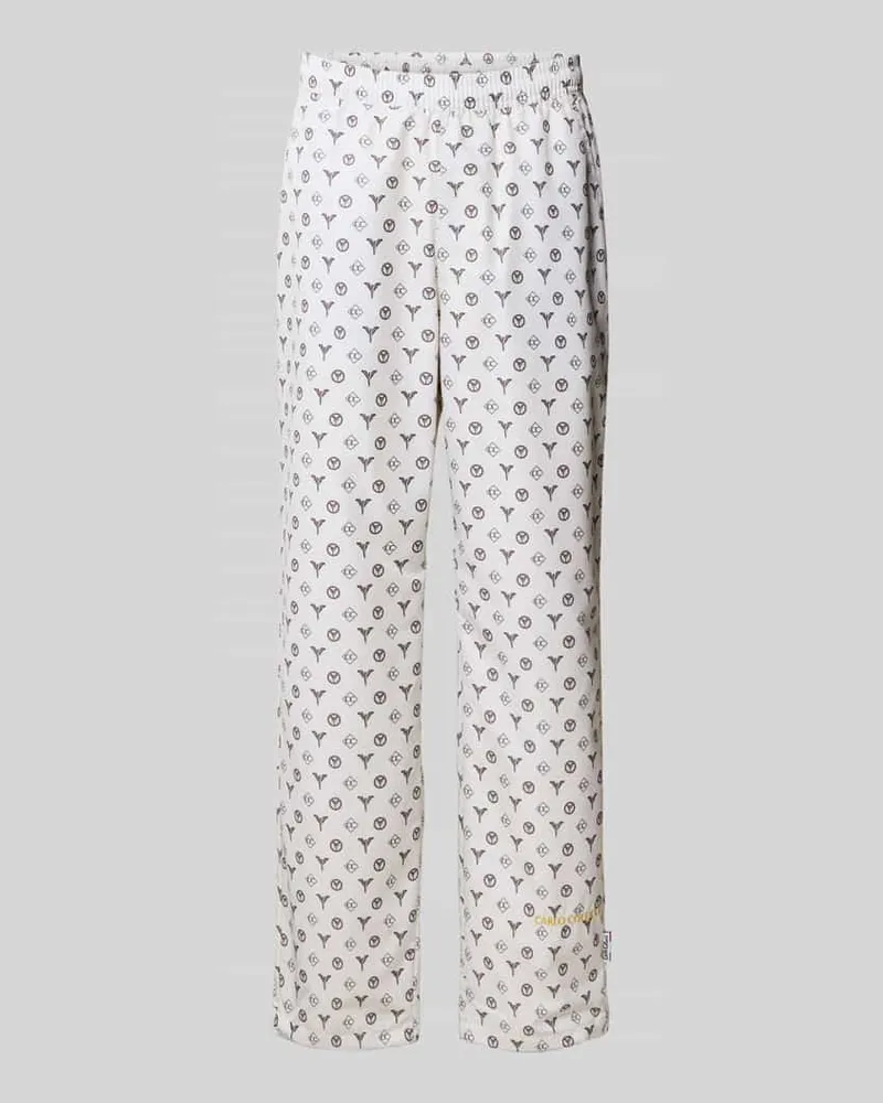 Carlo Colucci Wide Leg Sweatpants mit elastischem Bund 