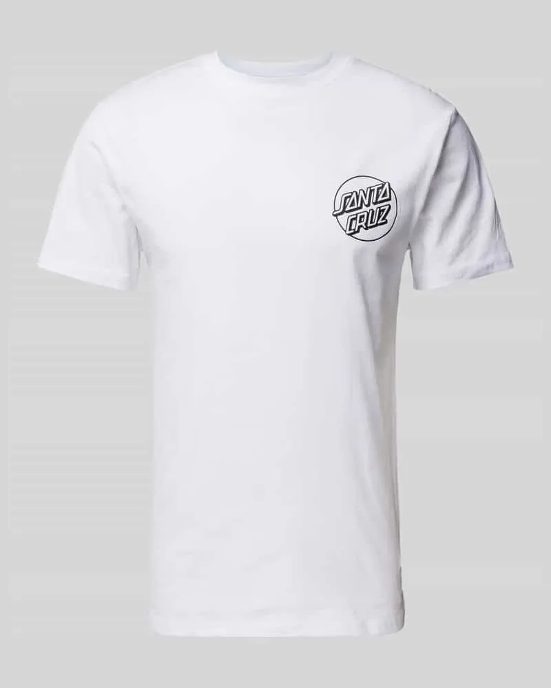 Santa Cruz T-Shirt mit Label-Print Weiss