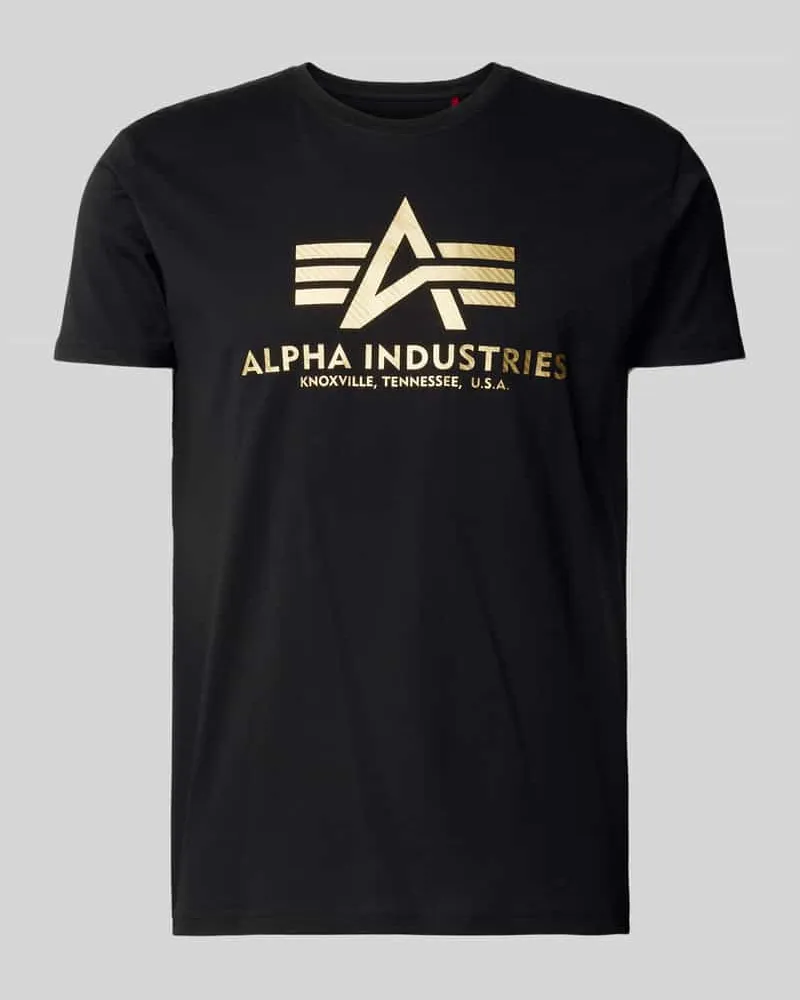 Alpha Industries T-Shirt mit Label-Print 