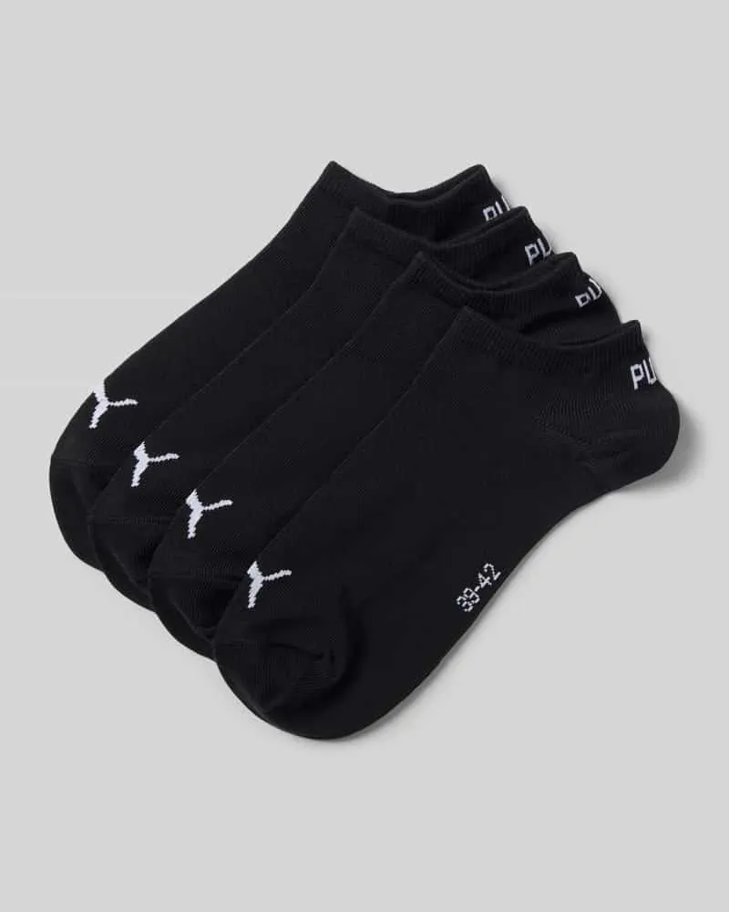 Puma Sneakersocken im 4er-Pack mit gerippten Bündchen Black