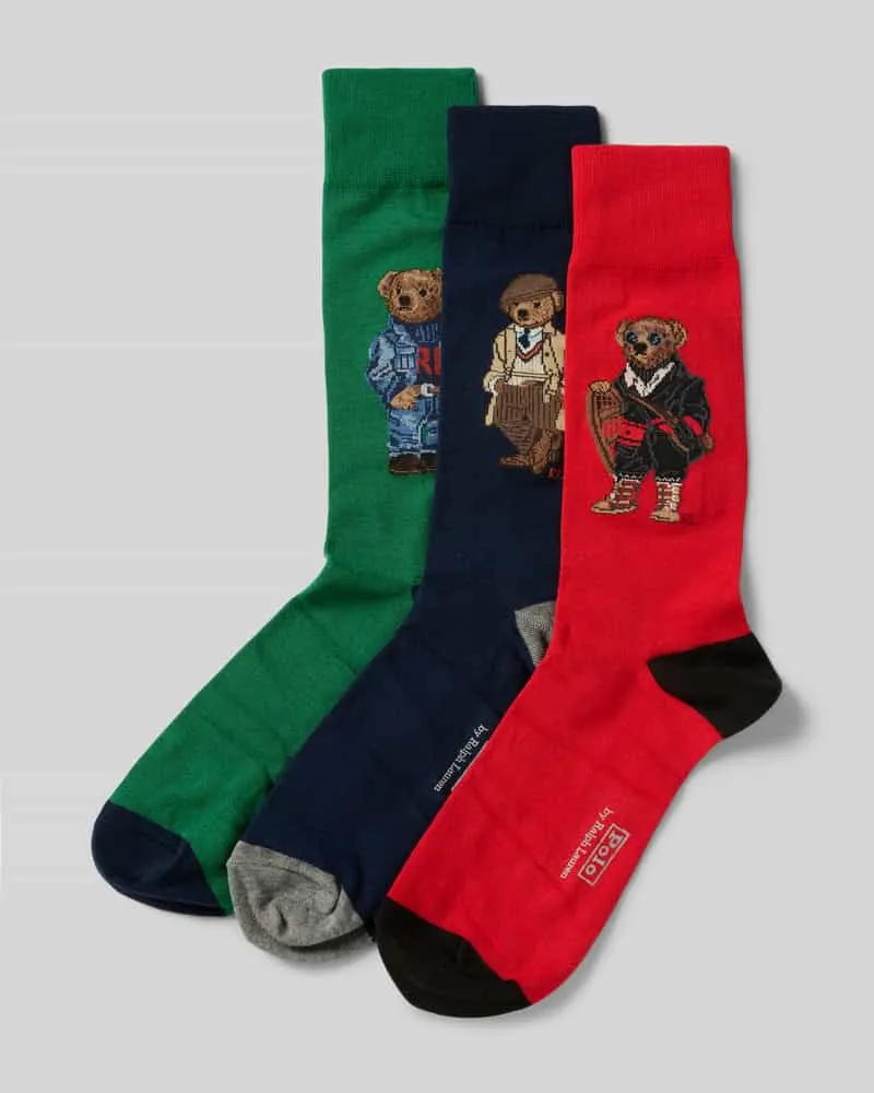 Ralph Lauren Socken mit Label-Print im 3er-Pack 