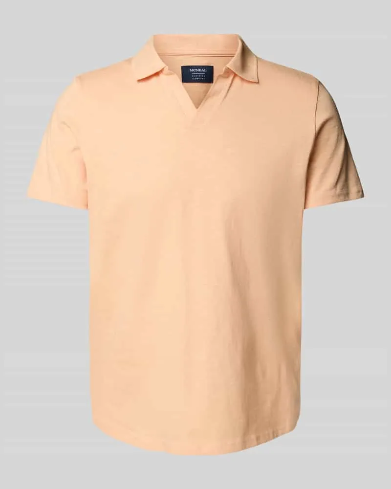 McNeal Poloshirt mit V-Ausschnitt Apricot