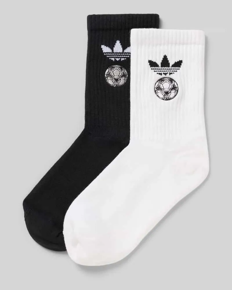 adidas Socken mit Label-Print im 2er-Pack Weiss