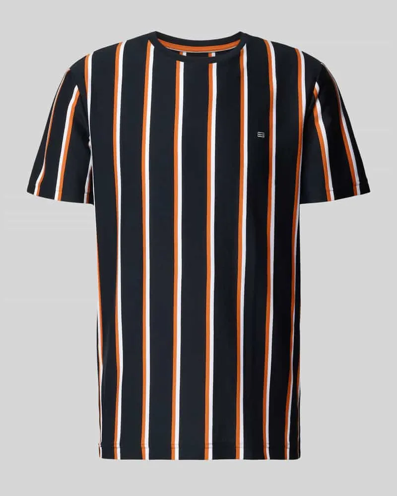 Christian Berg Regular Fit T-Shirt mit Logo-Stitching Dunkelblau