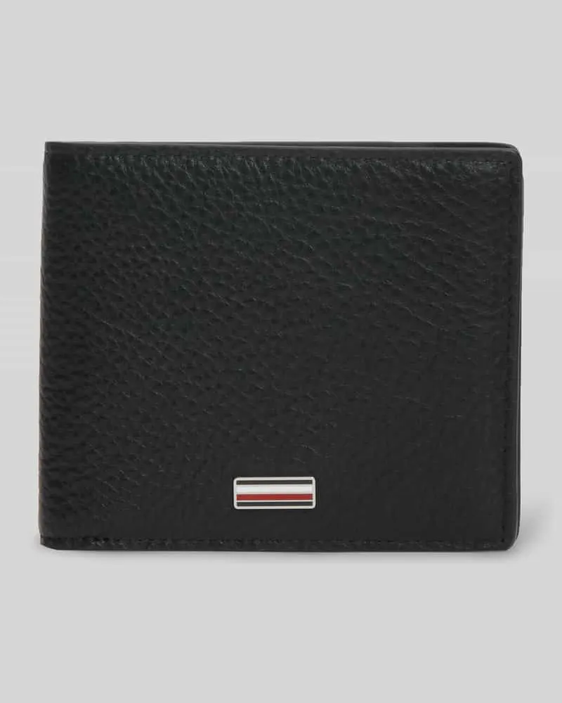 Tommy Hilfiger Portemonnaie aus echtem Leder Black