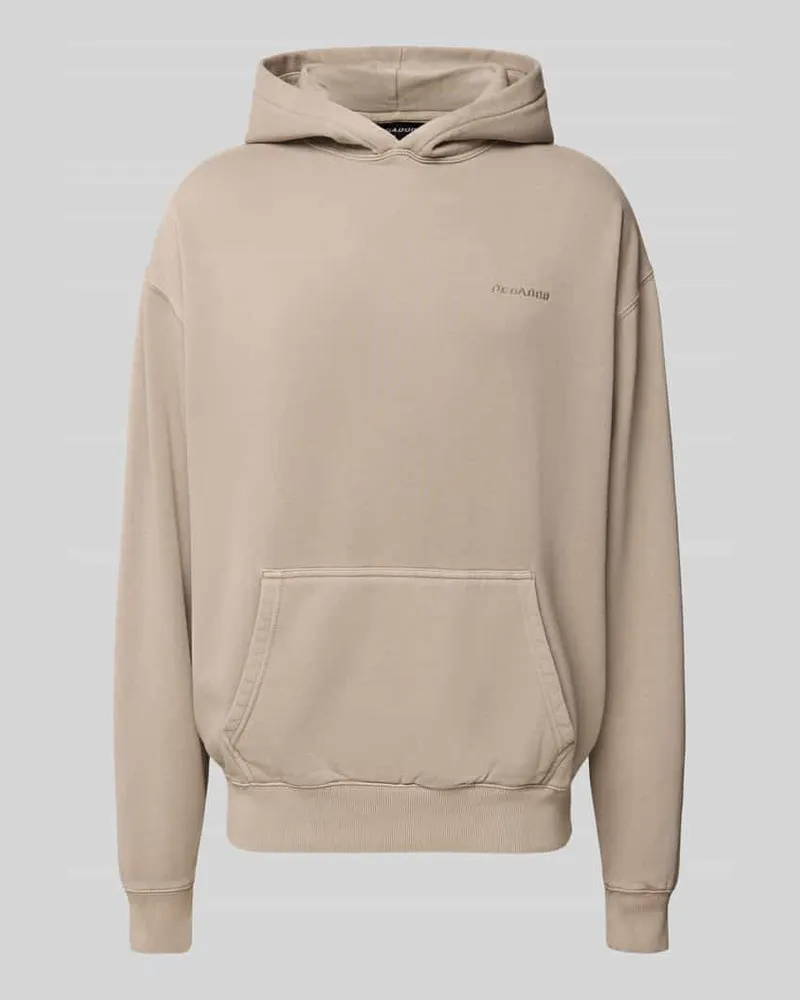 PEGADOR Oversized Hoodie mit Logo und Känguru-Tasche Graphit