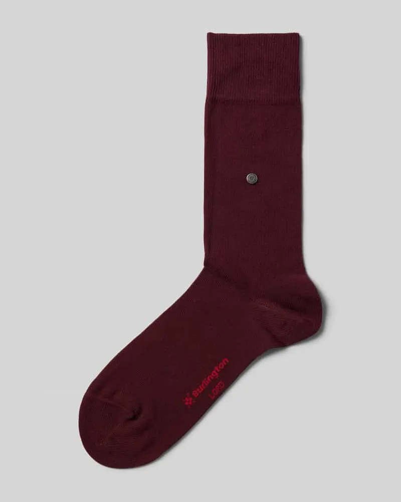 Burlington Socken mit Label-Details Bordeaux