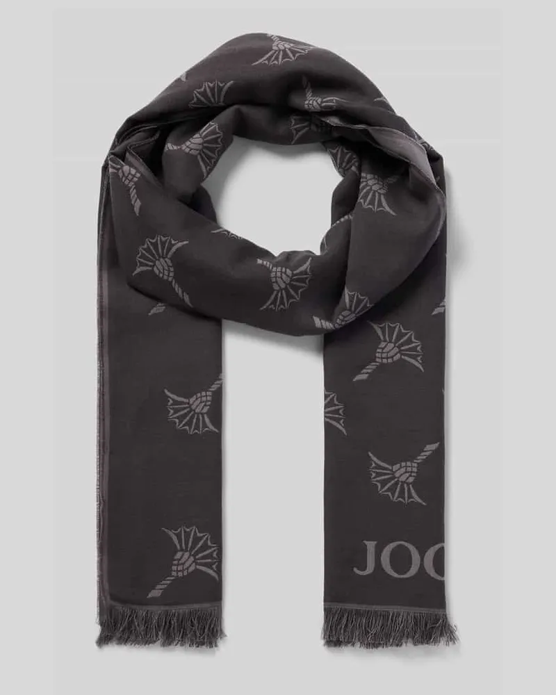 JOOP! Schal mit Ausfransungen Modell 'Feris Mittelgrau