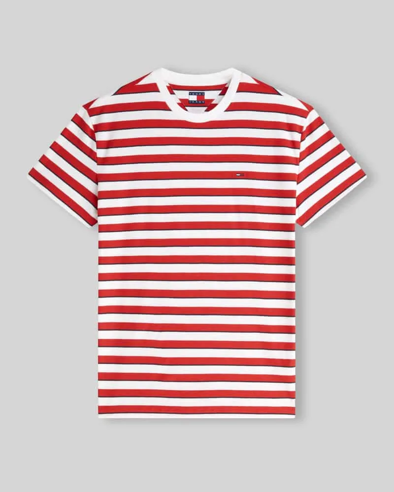 Tommy Hilfiger Regular Fit T-Shirt aus reiner Baumwolle Rot