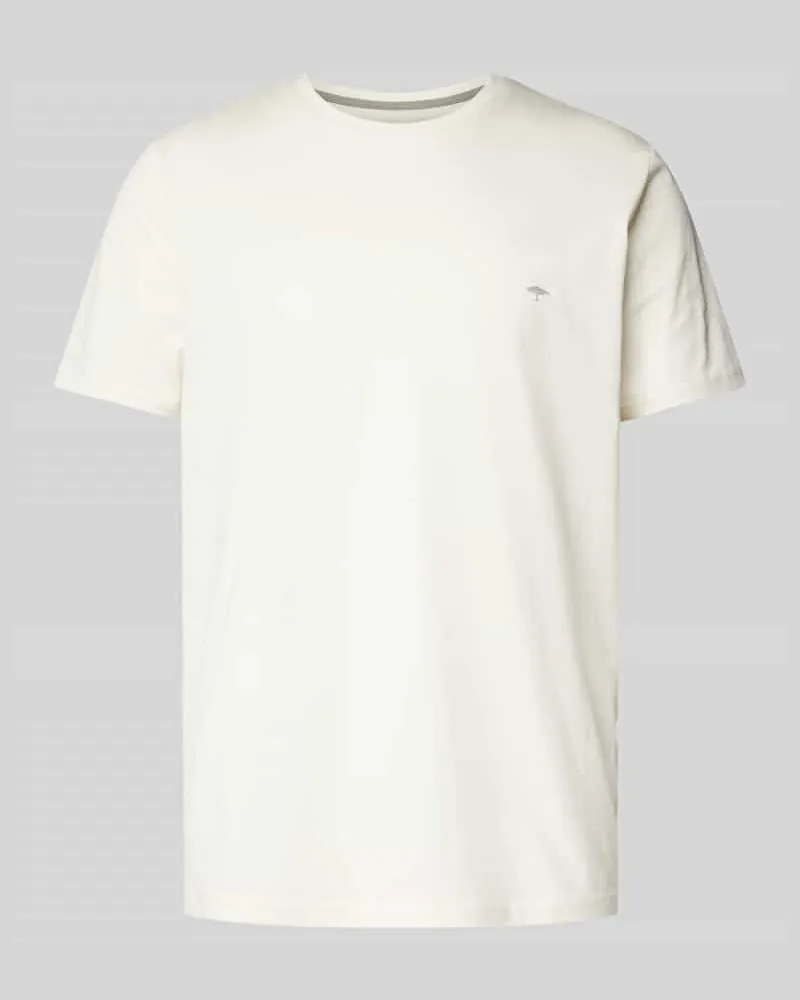 Fynch-Hatton T-Shirt mit Logo-Stitching Offwhite
