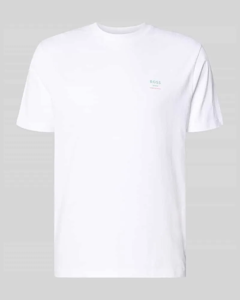 HUGO BOSS Regular Fit T-Shirt aus reiner Baumwolle Modell 'TE_GROOVE Weiss